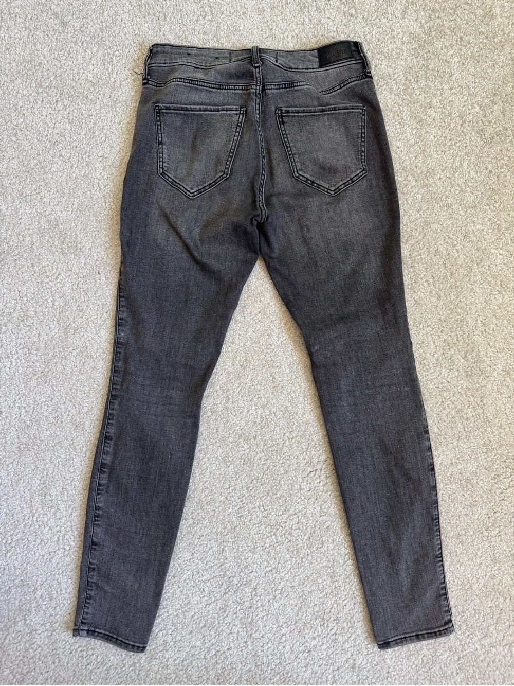 Hollister High-Rise Super Skinny Jeans in Charcoal Gray - Women's 5R W27 L28 - Picture 3 of 3